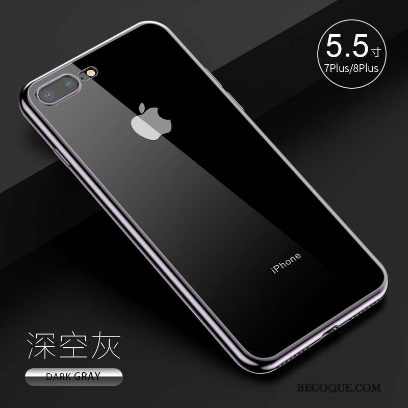 iPhone 8 Plus Silicone Tout Compris Très Mince Transparent Incassable Coque