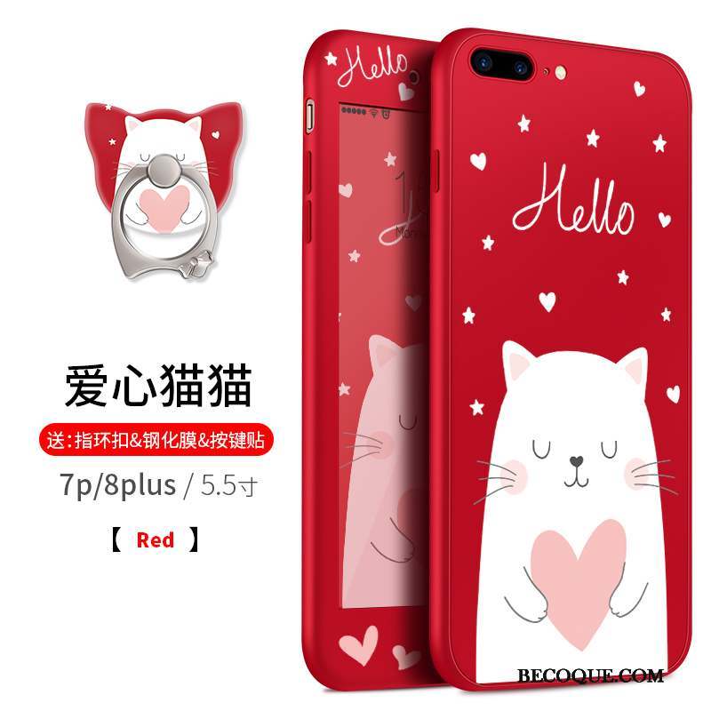 iPhone 8 Plus Silicone Très Mince Coque De Téléphone Étui Rouge Dessin Animé