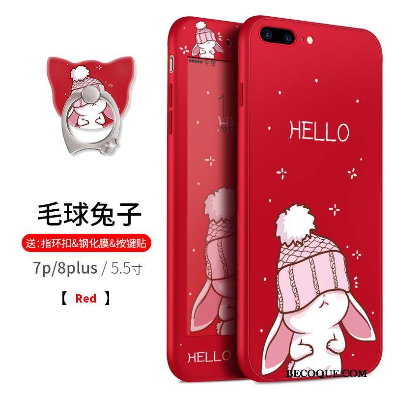 iPhone 8 Plus Silicone Très Mince Coque De Téléphone Étui Rouge Dessin Animé