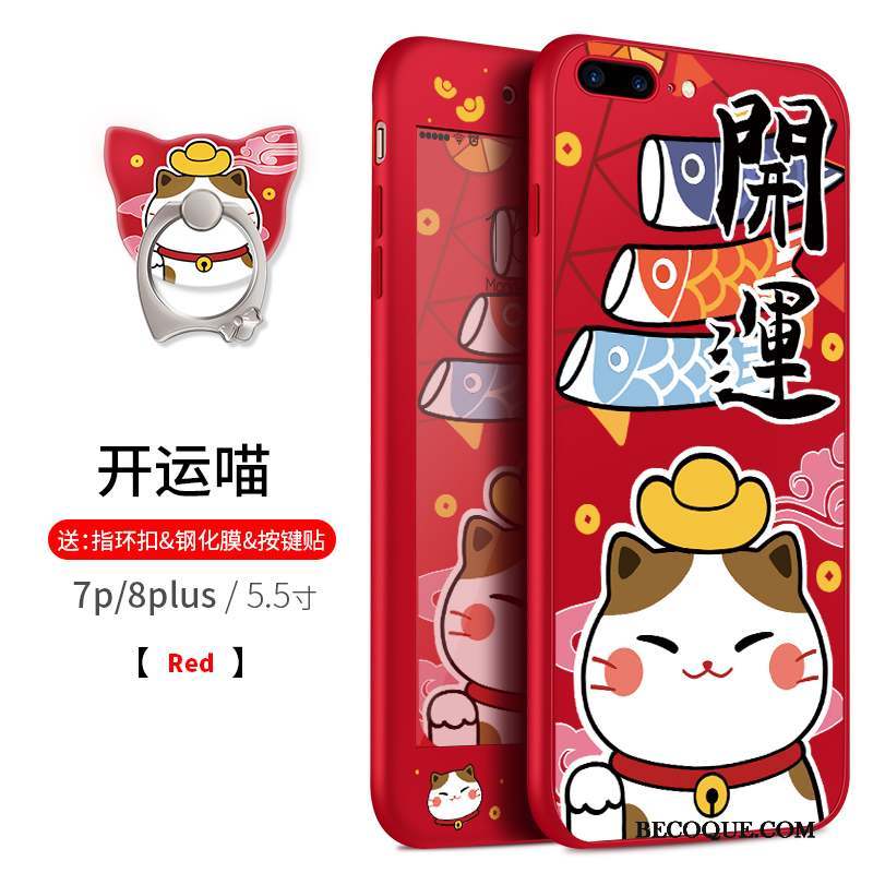 iPhone 8 Plus Silicone Très Mince Coque De Téléphone Étui Rouge Dessin Animé