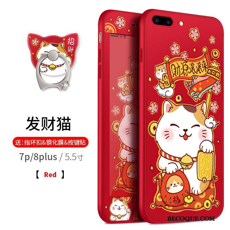 iPhone 8 Plus Silicone Très Mince Coque De Téléphone Étui Rouge Dessin Animé