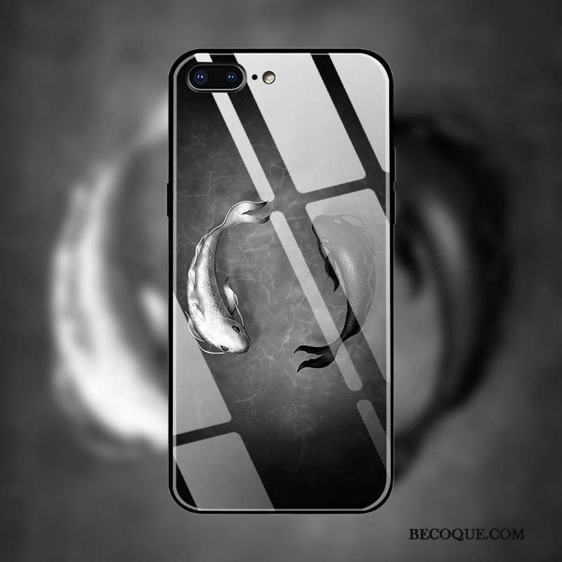 iPhone 8 Plus Étui Coque De Téléphone Tendance Incassable Personnalité Noir