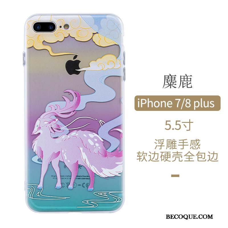 iPhone 8 Plus Étui Protection Style Chinois Art Coque De Téléphone Original