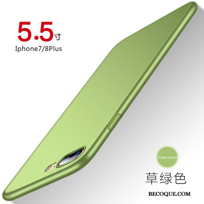 iPhone 8 Plus Étui Silicone Tendance Coque De Téléphone Très Mince Vert