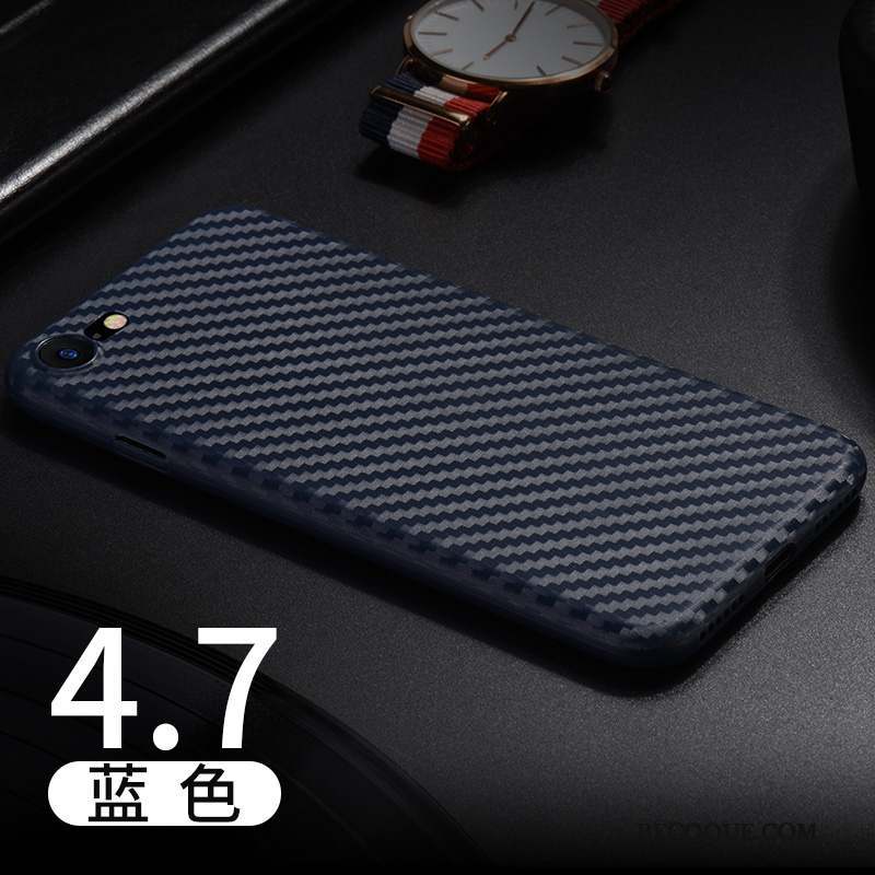 iPhone 8 Protection Incassable Bleu Modèle Fleurie Très Mince Coque De Téléphone