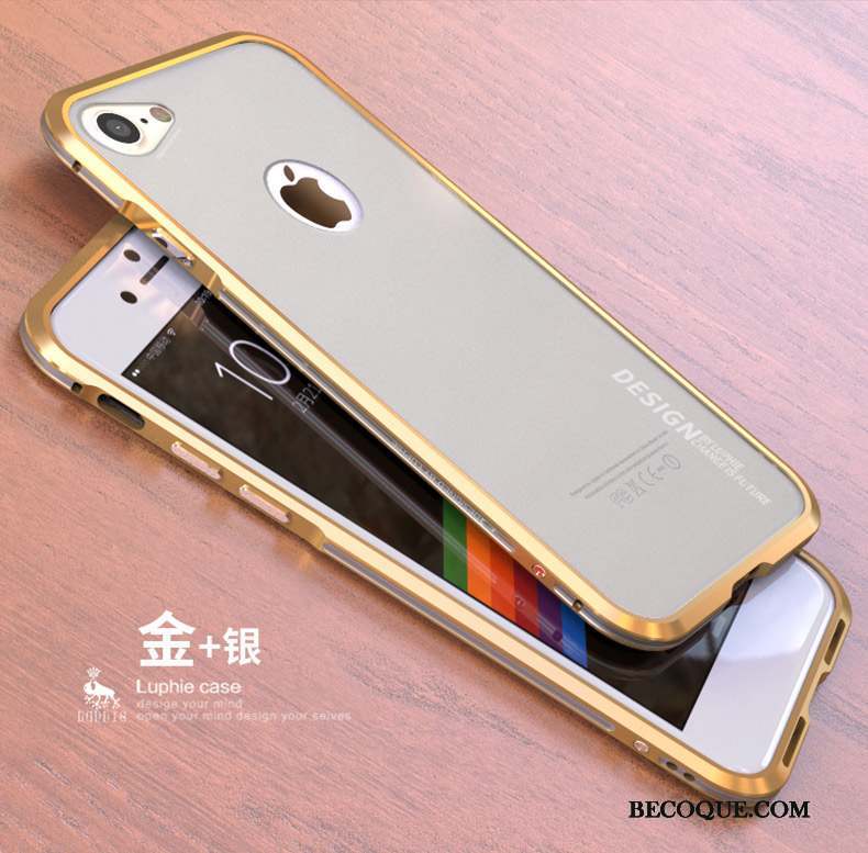 iPhone 8 Protection Métal Nouveau Coque De Téléphone Transparent Losange