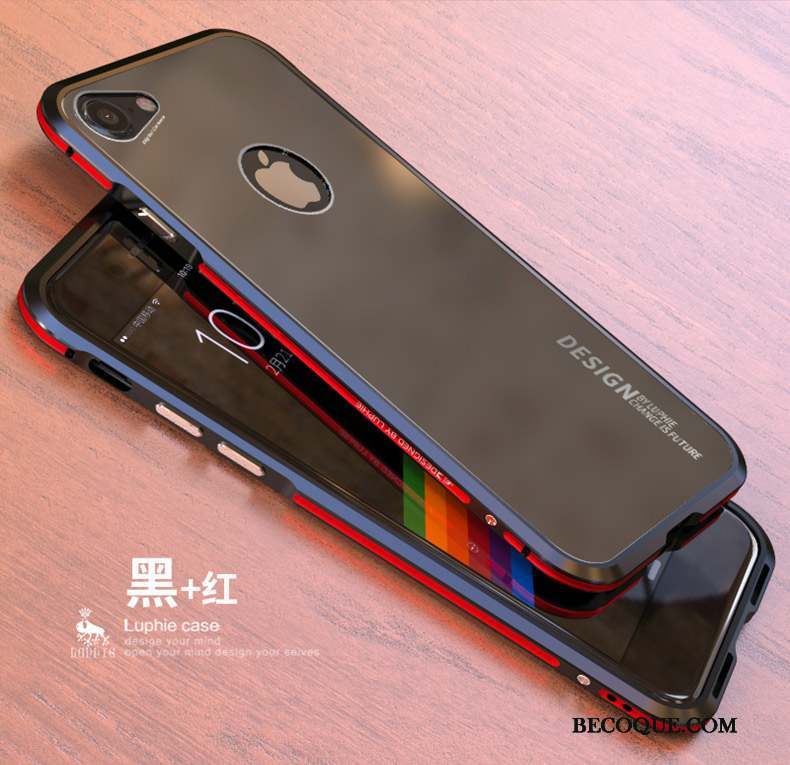 iPhone 8 Protection Métal Nouveau Coque De Téléphone Transparent Losange