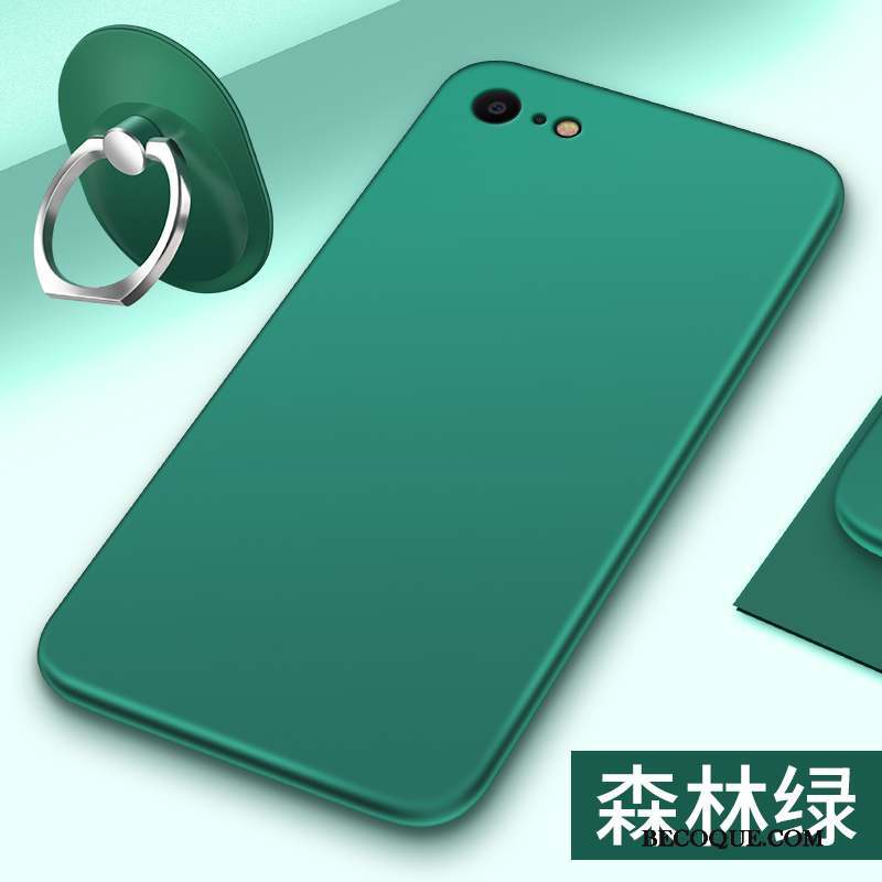 iPhone 8 Protection Vert Étui Coque Fluide Doux Silicone