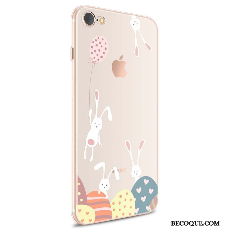 iPhone 8 Pu Coque Fluide Doux Transparent De Téléphone Dessin Animé