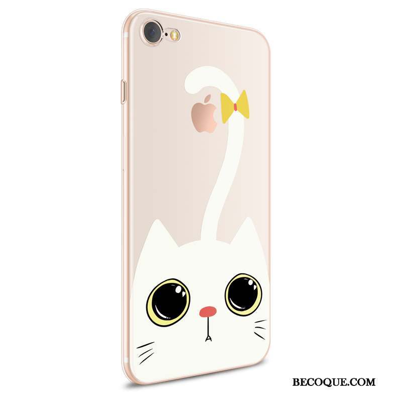 iPhone 8 Pu Coque Fluide Doux Transparent De Téléphone Dessin Animé