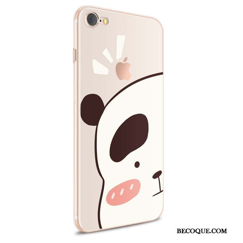 iPhone 8 Pu Coque Fluide Doux Transparent De Téléphone Dessin Animé