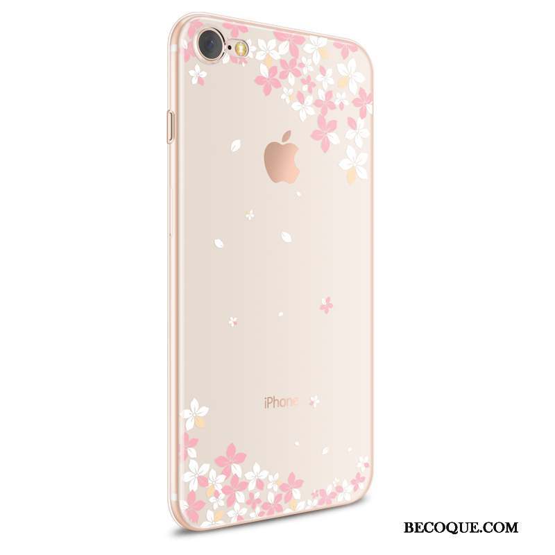 iPhone 8 Pu Coque Fluide Doux Transparent De Téléphone Dessin Animé