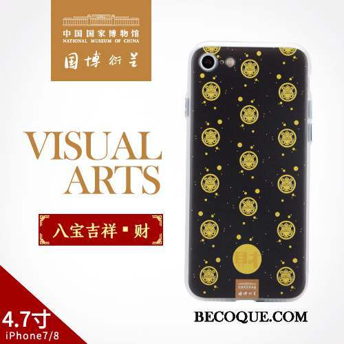 iPhone 8 Rouge Coque De Téléphone Style Chinois Étui Protection Art