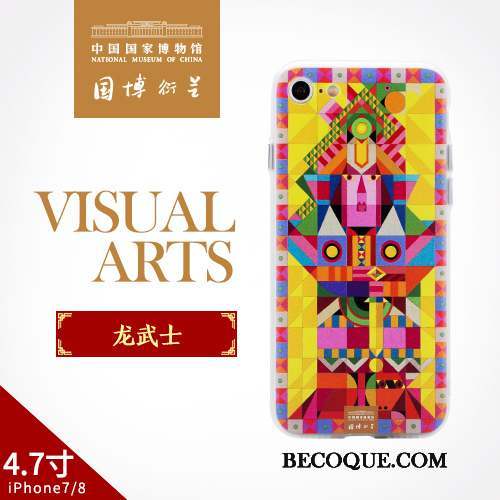 iPhone 8 Rouge Coque De Téléphone Style Chinois Étui Protection Art