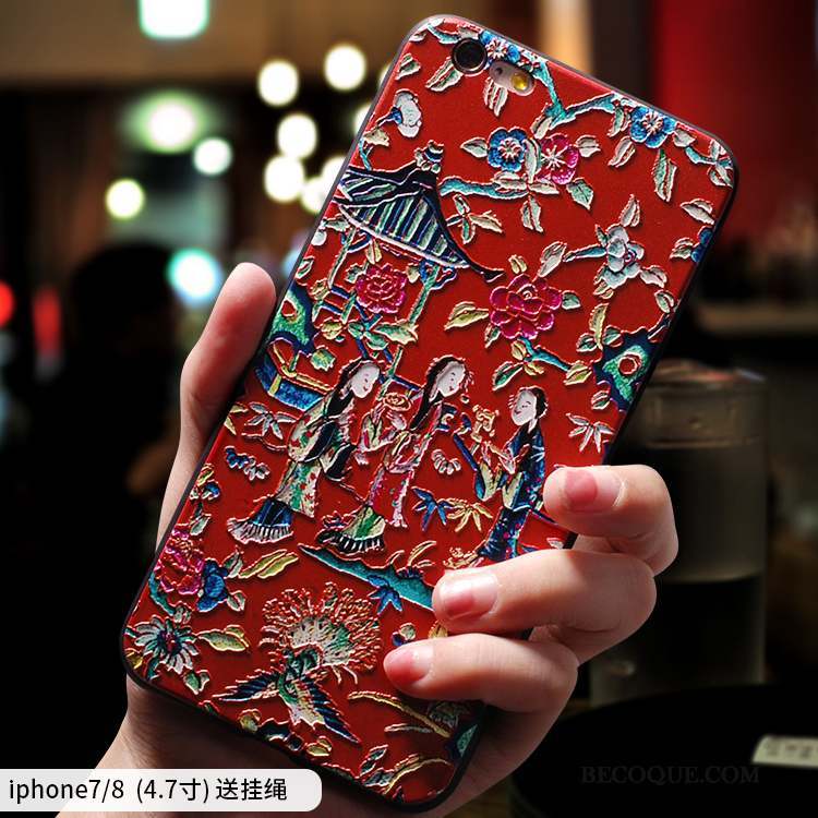 iPhone 8 Style Chinois Personnalité Créatif Coque De Téléphone Incassable Ornements Suspendus