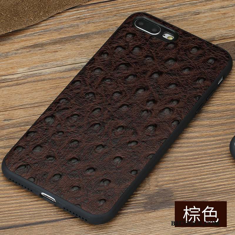 iPhone 8 Tendance Personnalité Incassable Coque De Téléphone Étui En Cuir Rouge