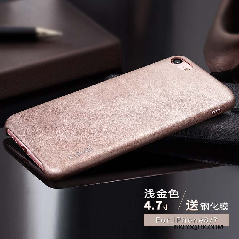 iPhone 8 Étui En Cuir Protection Coque De Téléphone Carte Incassable