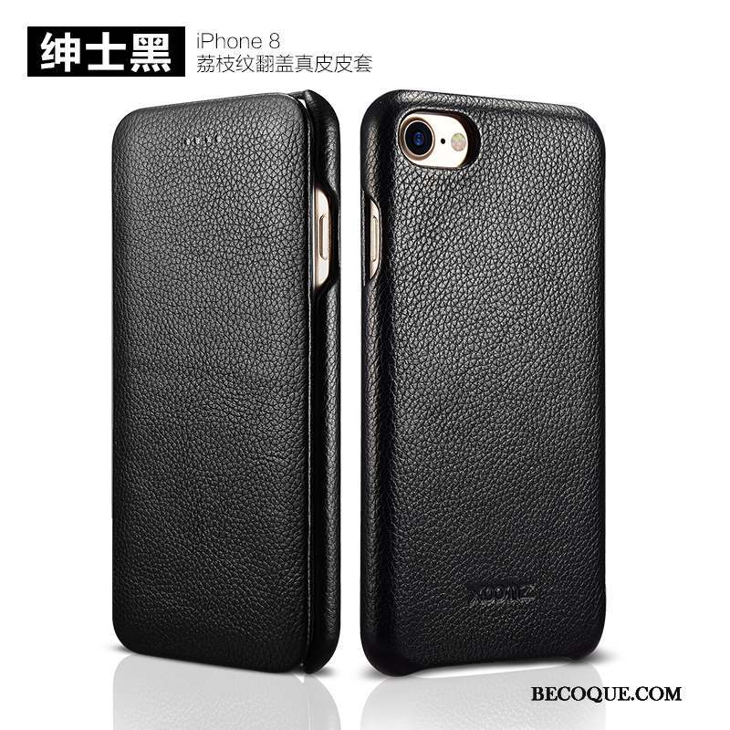 iPhone 8 Étui En Cuir Protection Coque De Téléphone Housse Incassable Cuir Véritable