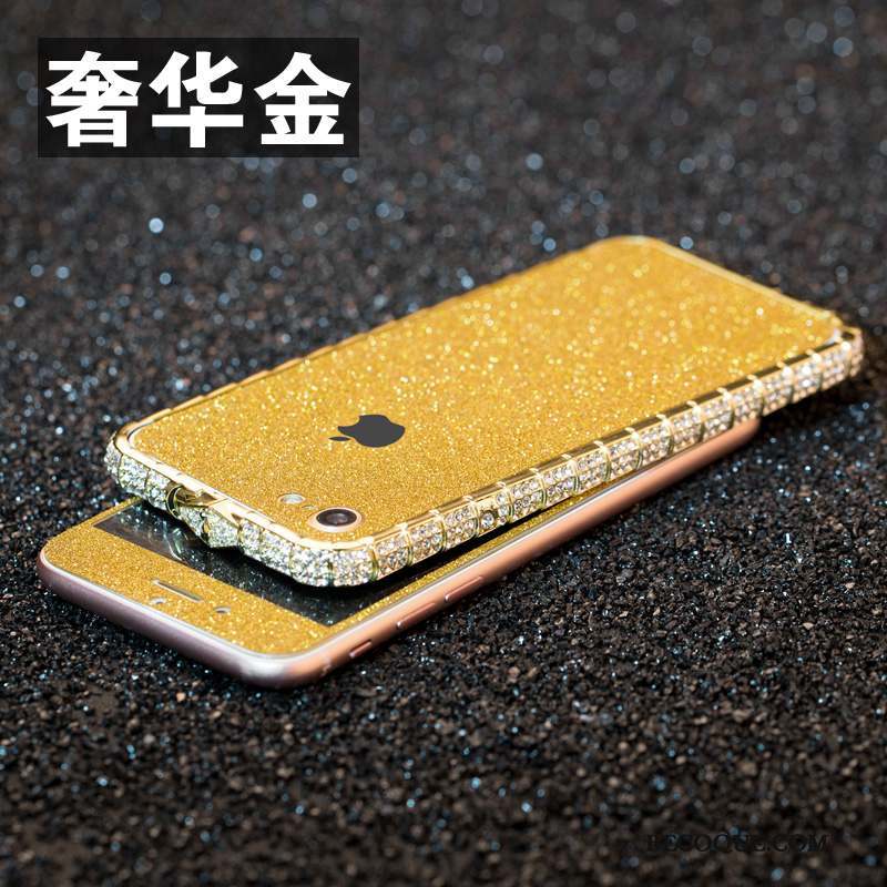 iPhone 8 Étui Or Rose Coque De Téléphone Strass Métal Nouveau