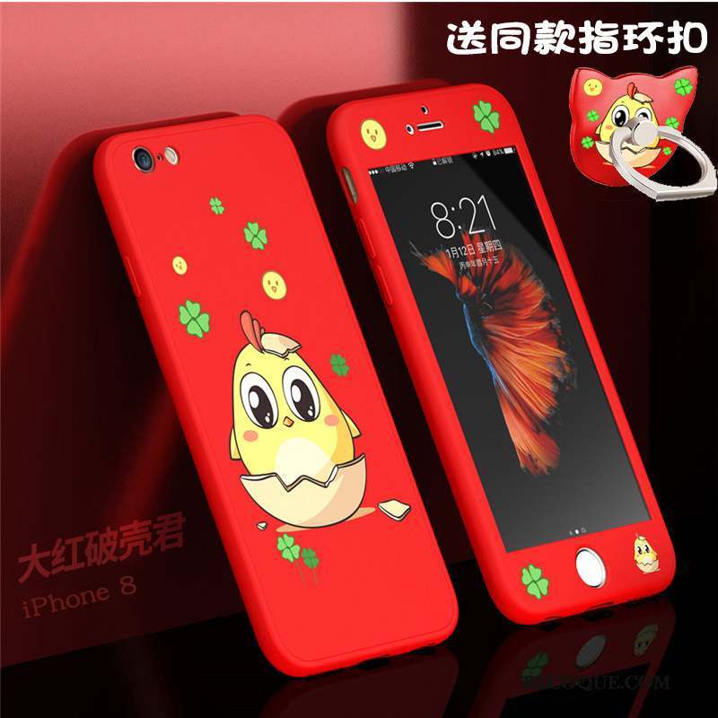 iPhone 8 Étui Tout Compris Marque De Tendance Coque De Téléphone Dessin Animé Fluide Doux