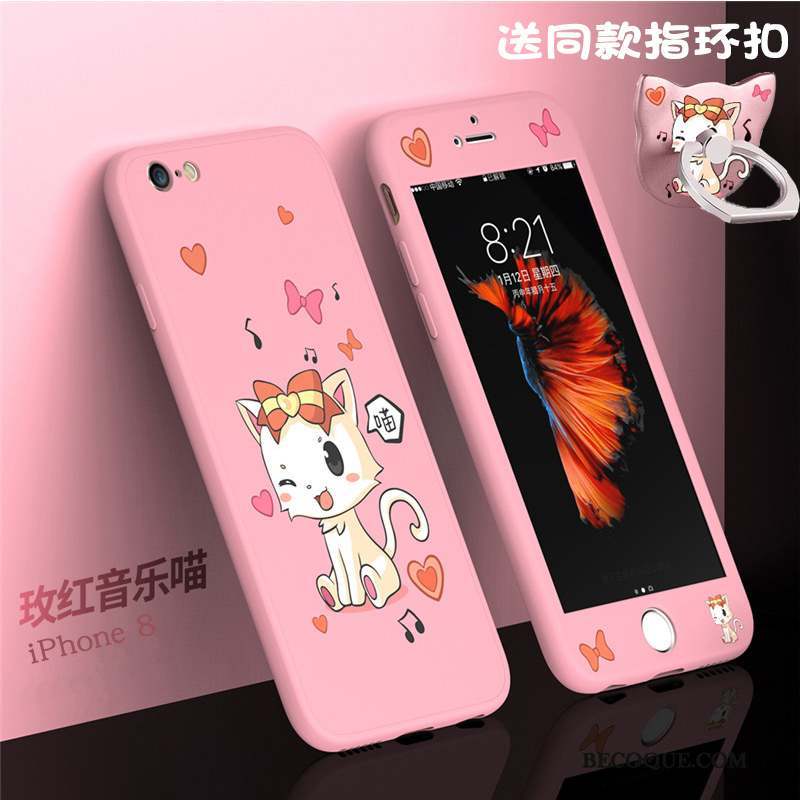 iPhone 8 Étui Tout Compris Marque De Tendance Coque De Téléphone Dessin Animé Fluide Doux