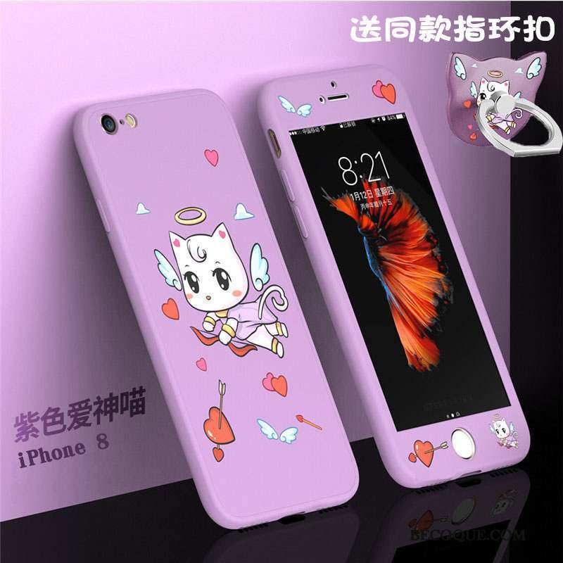 iPhone 8 Étui Tout Compris Marque De Tendance Coque De Téléphone Dessin Animé Fluide Doux