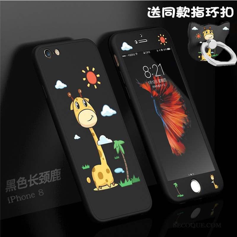 iPhone 8 Étui Tout Compris Marque De Tendance Coque De Téléphone Dessin Animé Fluide Doux