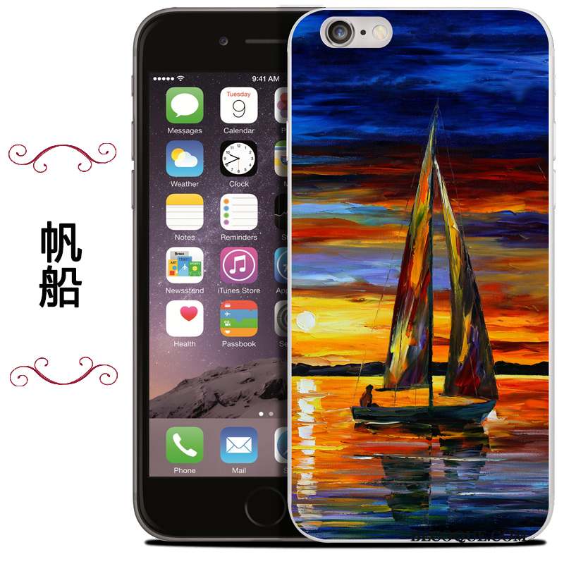 iPhone Se 2020 Coque De Téléphone Protection Sac Peinture À L'huile Silicone