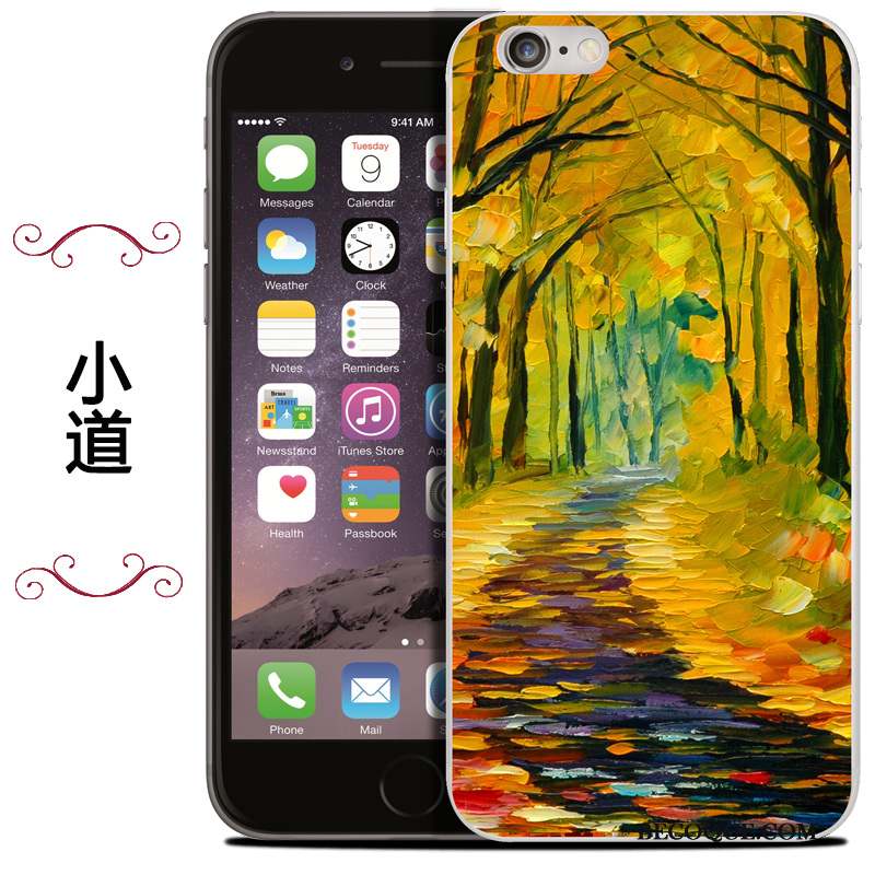 iPhone Se 2020 Coque De Téléphone Protection Sac Peinture À L'huile Silicone