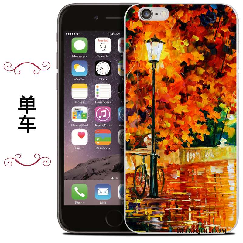 iPhone Se 2020 Coque De Téléphone Protection Sac Peinture À L'huile Silicone