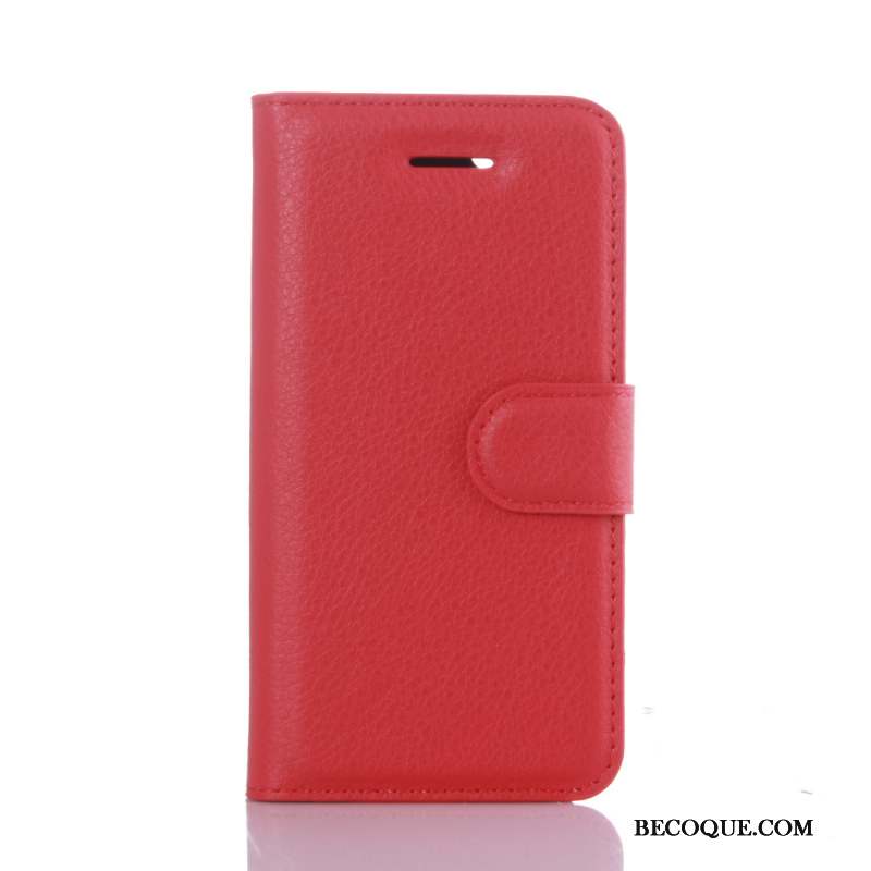 iPhone Se 2020 Coque De Téléphone Rouge Protection Étui En Cuir Portefeuille Téléphone Portable