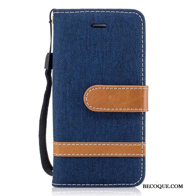 iPhone Se 2020 Coque Tendance En Denim Housse Carte Étui Support