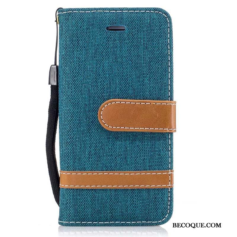 iPhone Se 2020 Coque Tendance En Denim Housse Carte Étui Support