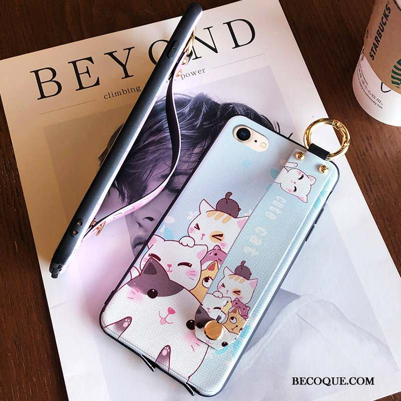 iPhone Se 2020 Coque Étui Personnalité Dessin Animé Tendance Rose Tout Compris