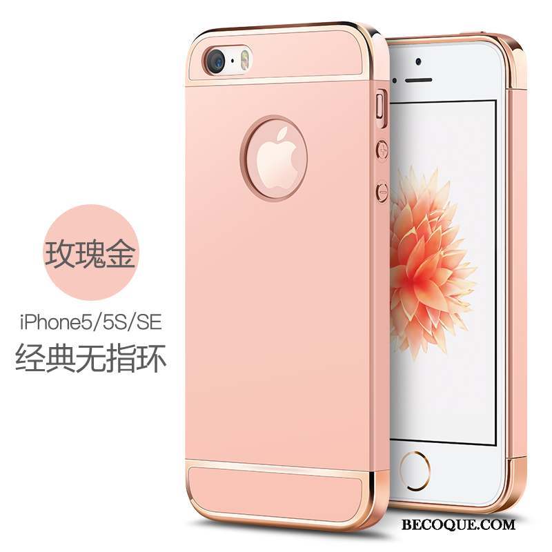 iPhone Se Coque De Téléphone Protection Étui Incassable Or Rose Difficile