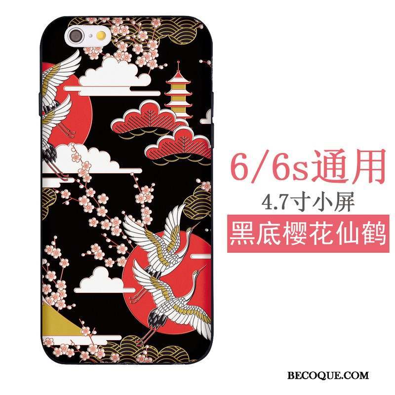iPhone Se Coque Sakura Grue Étui Chat Fluide Doux Japonais