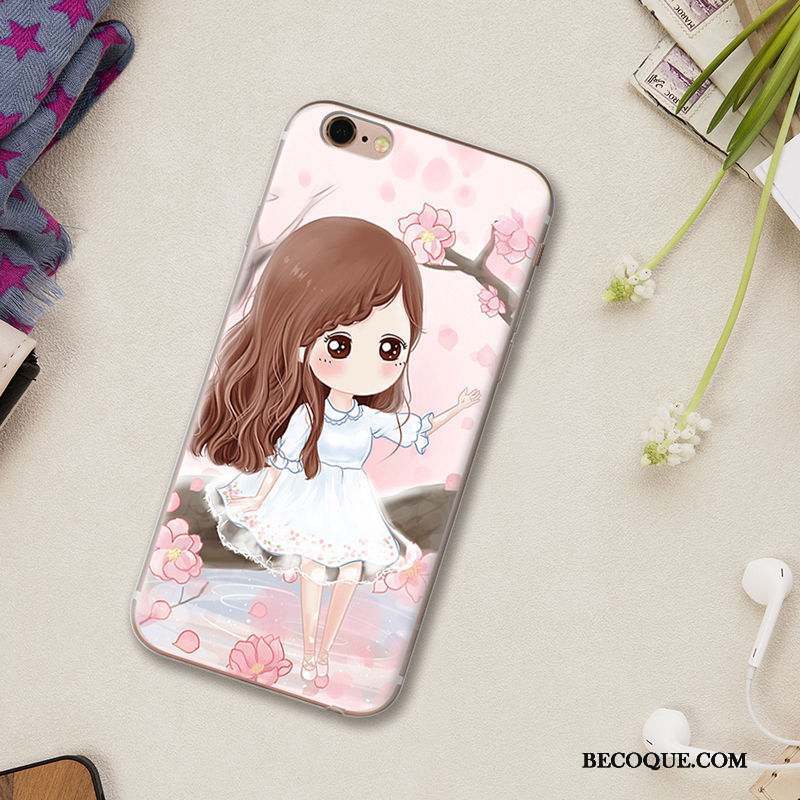 iPhone Se Coque Silicone Incassable Protection Violet Dessin Animé Étui