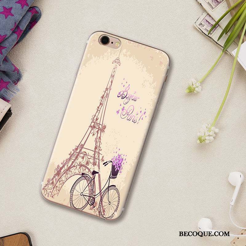 iPhone Se Coque Silicone Incassable Protection Violet Dessin Animé Étui