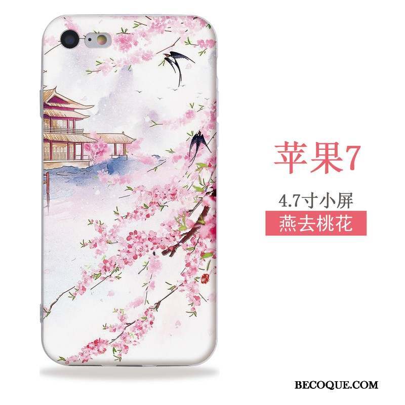 iPhone Se Coque Silicone Tout Compris Style Chinois Ornements Suspendus Fluide Doux Gaufrage