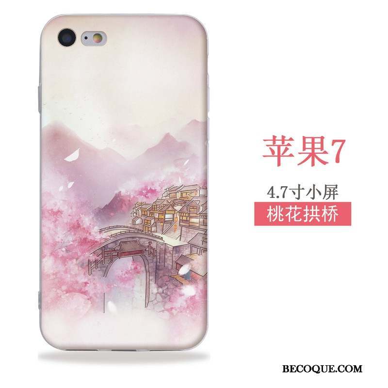 iPhone Se Coque Silicone Tout Compris Style Chinois Ornements Suspendus Fluide Doux Gaufrage
