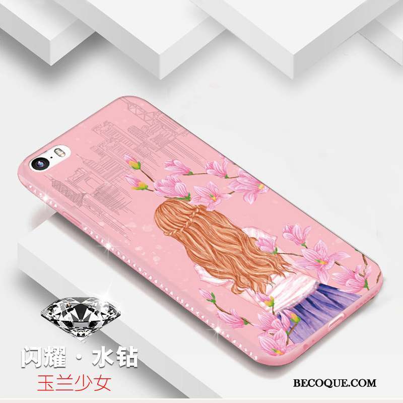 iPhone Se Coque Strass Incassable Tout Compris Fluide Doux Étui Tendance