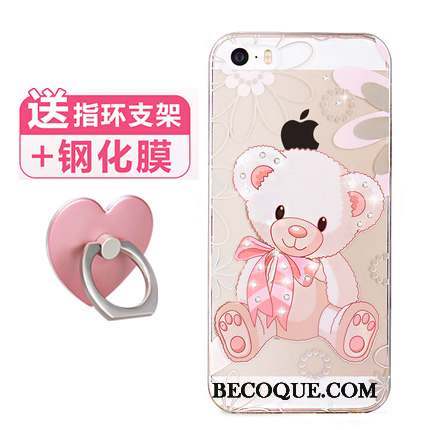 iPhone Se Coque Tendance Charmant Tout Compris Simple Super Mignon Silicone