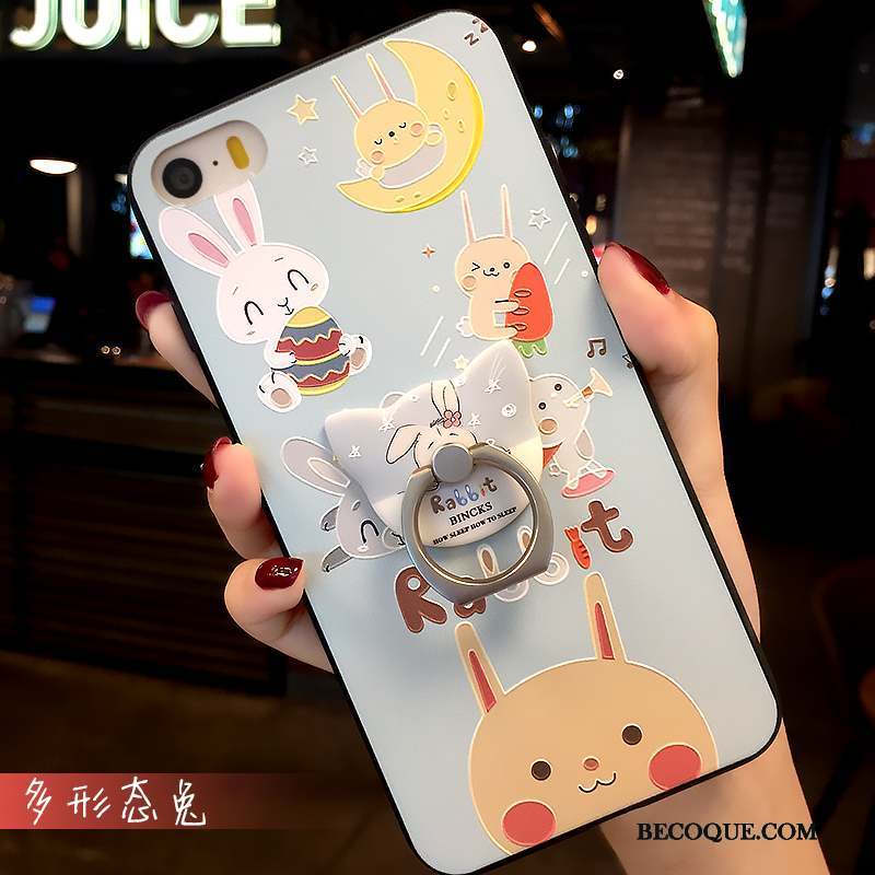 iPhone Se Dessin Animé Étui Petit Protection Silicone Coque De Téléphone