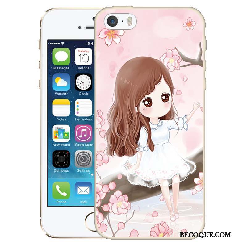 iPhone Se Gaufrage Dessin Animé Coque Étui Téléphone Portable Peinture