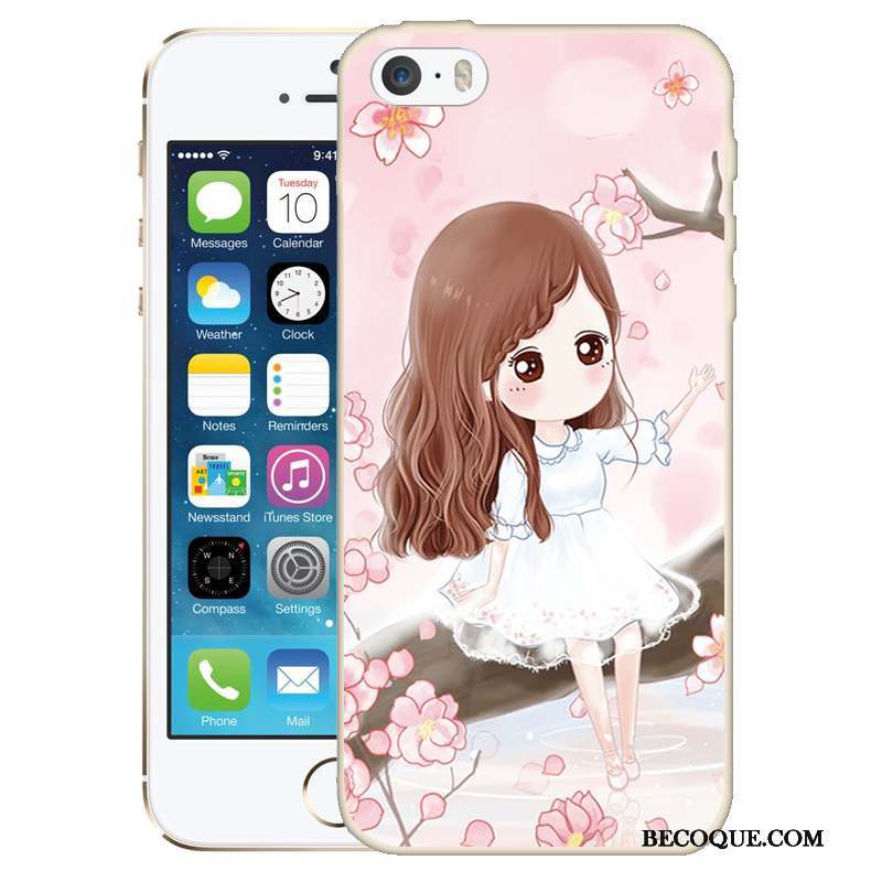 iPhone Se Gaufrage Dessin Animé Coque Étui Téléphone Portable Peinture