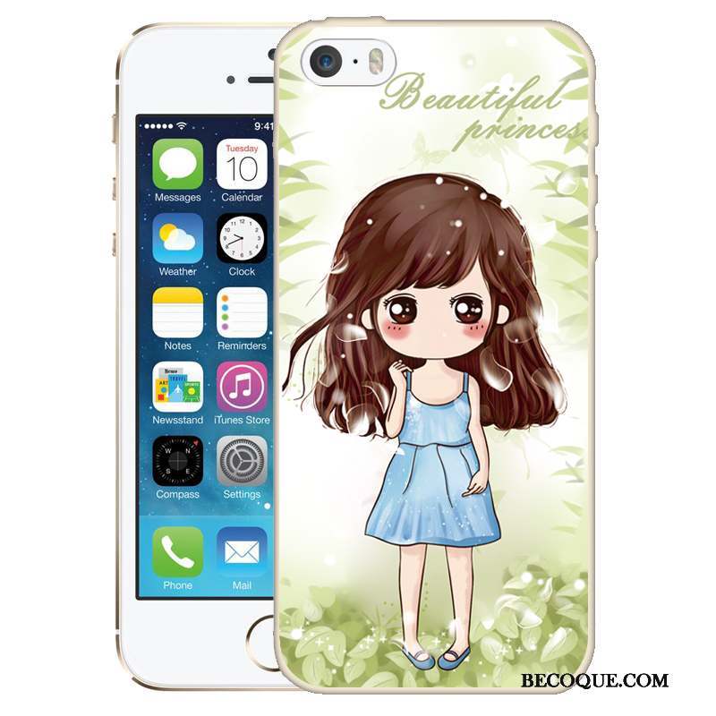 iPhone Se Gaufrage Dessin Animé Coque Étui Téléphone Portable Peinture