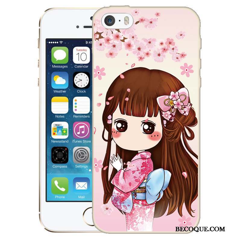 iPhone Se Gaufrage Dessin Animé Coque Étui Téléphone Portable Peinture