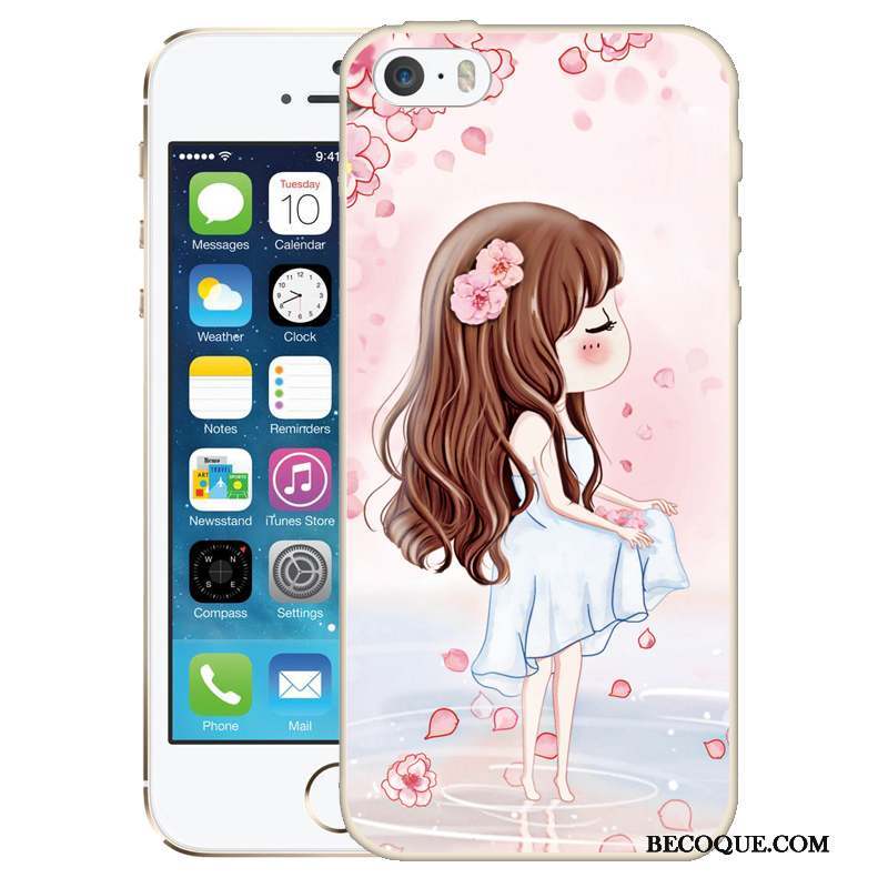 iPhone Se Gaufrage Dessin Animé Coque Étui Téléphone Portable Peinture