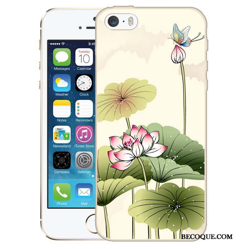 iPhone Se Gaufrage Dessin Animé Coque Étui Téléphone Portable Peinture