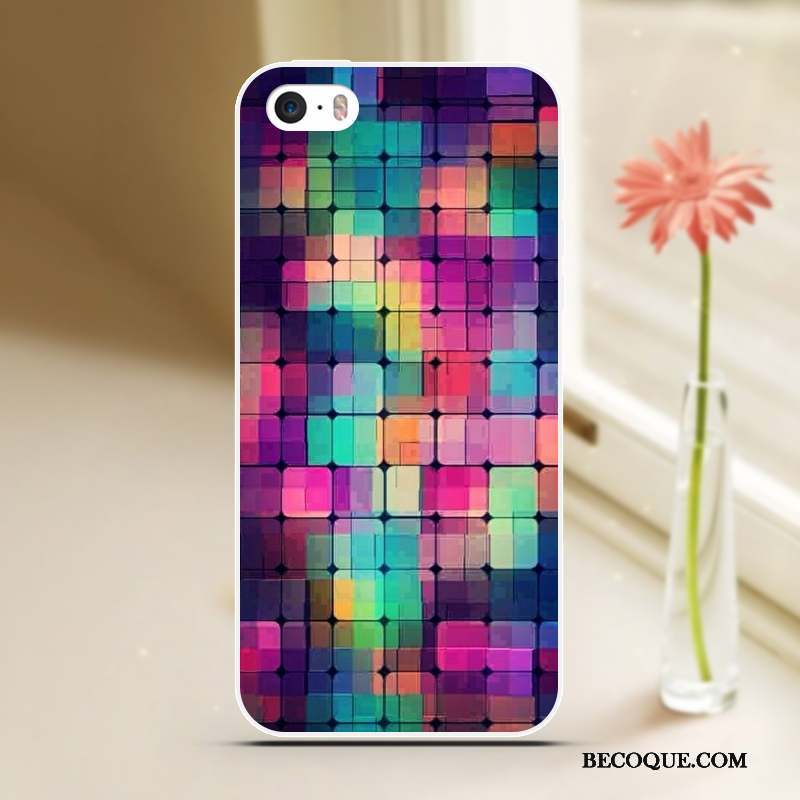 iPhone Se Incassable Multicolore Coque De Téléphone Fluide Doux Cool Créatif